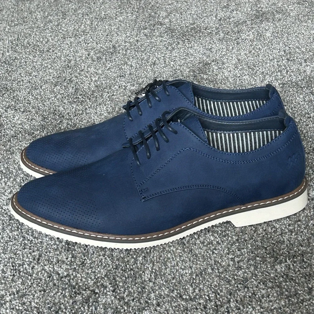 Mio Marino Deevor Men's Dress Shoes Size 9.5 Royal Blue Oxford NWT Ret. $89